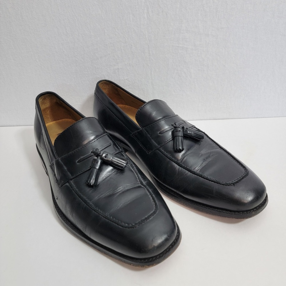 Cole Haan Black Leather Loafers Air Giraldo Tassel | Size 8.5M | C07906